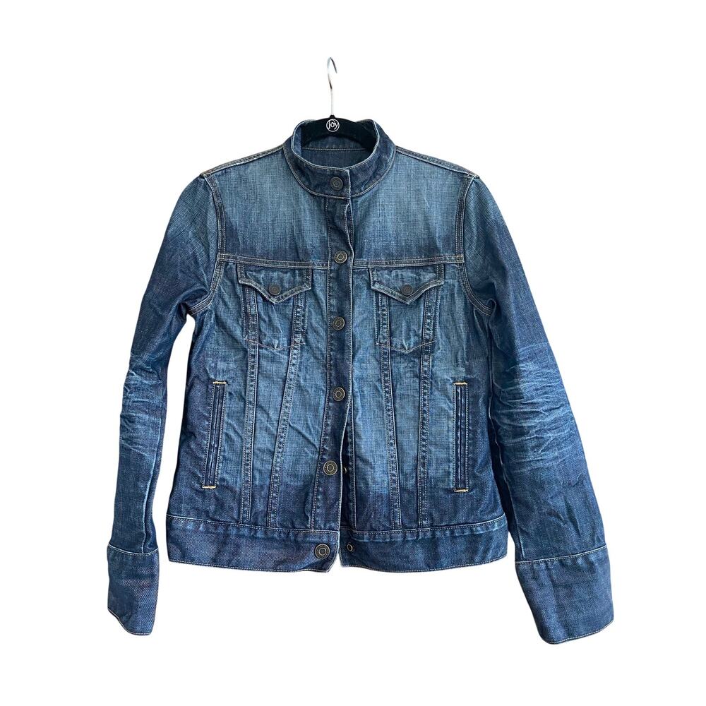 Gap 2003 Military Collar Denim Jacket Size Medium